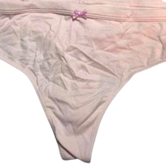 Womens NO BOUNDARIES Plus XXXL/3XG(10) Pink Solid Thong Stretch Underwear NWT - Picture 9 of 9